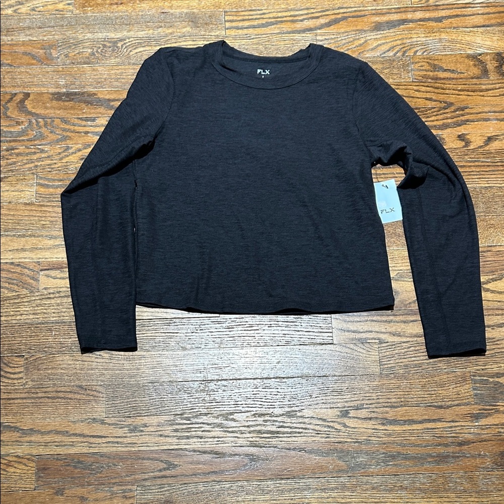 FLX Women's Black Long Sleeve Top - Picture 1 of 3